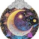 Sun Moon Ornament, Christmas Ornaments, Christmas Decorations for Tree, Stained Glass Ornament, Heirloom Keepsake, Gift Exchange, Gift Ideas, Bauble Present - Sun, Moon and Stars