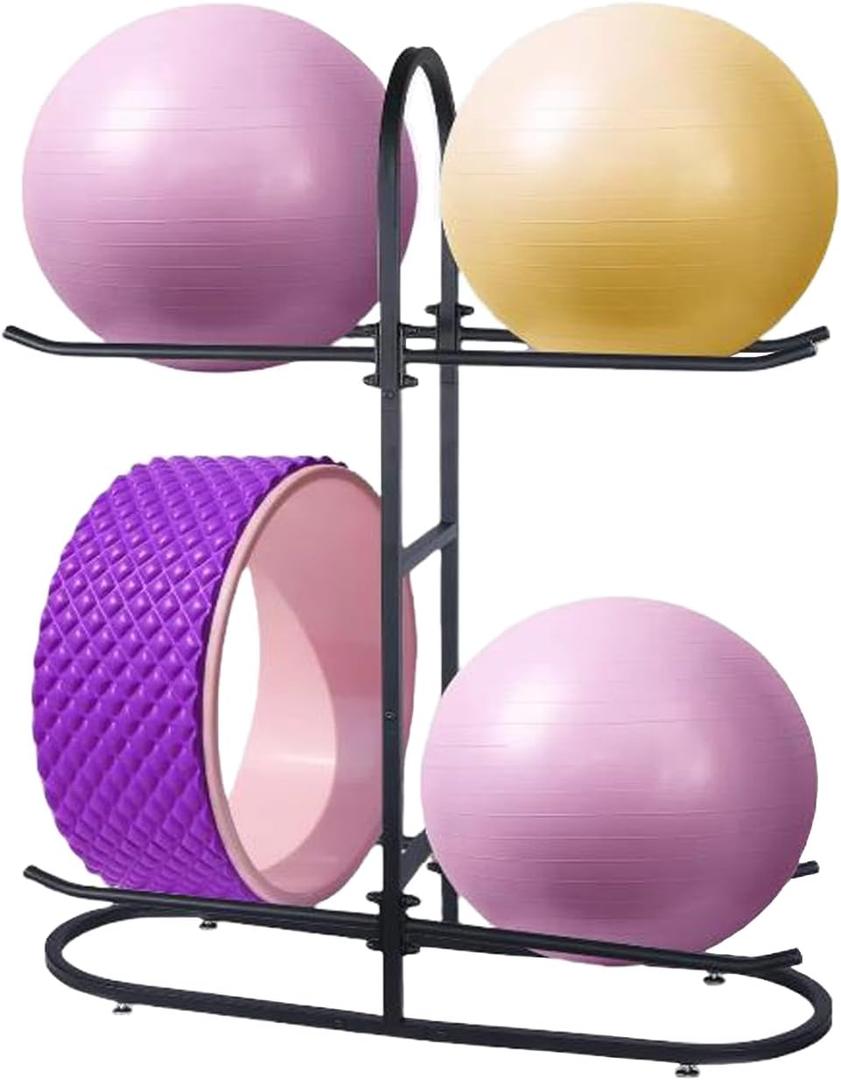 Stabilising Ball Rack,Exercise Ball Holder,Medicine Ball Rack and Yoga Ball Storage Suitable for Stability Ball,Yoga Mats Home Gym and Commercial Gym