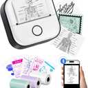 Memoking Mini Printer - T02 Sticker Printer Print Pod Portable Thermal Inkless Sticker Maker Bluetooth Pocket Mini Photo Printer Instant Print, Smart AI APP, for Student Study Note, Journal, DIY, Gift