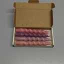 Zhengmy 4 Pcs Dusty Rose Spiral Taper Candle 7 Inch Twisted Long Wax Dinner Candlestick for Valentines Christmas Holiday Thanksgiving Wedding Birthday Baby Shower Table Decor(Solid)