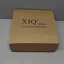 XIQ 39x79 Inches Bath Sheets Set Extra Large Bath Towels for Adults Luxury Super Soft Absorbent Striped with Hanging Loop Microfiber Shower Towels for Bathroom (Beige, 2PCS)