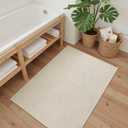 2x3 Small Area Rugs for Entryway, Machine Washable Kitchen Rug, Non Slip Door Mat Indoor Entrance, Throw Woven Rugs for Bedroom Laundry Room, Beige Office Chair Floor Carpet