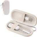 Hard Carrying Case for AirFly SE/Pro 2/Pro/Duo, Avantree Relay, 1Mii Bluetooth Wireless Transmitter Receiver, Airplane Travel/TV/Gym Portable Storage Case Bag for USB Cable and Adapter(Case Only) (White)