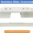 Ceiling Curtain Track, Heavy-Duty Curtain Tracks Ceiling Wall Mount for Curtains Ceiling Mounted Curtains Rod Track System with Roller Hooks Sliding Curtains Tracks Rails Set, White (6FT-9FT)