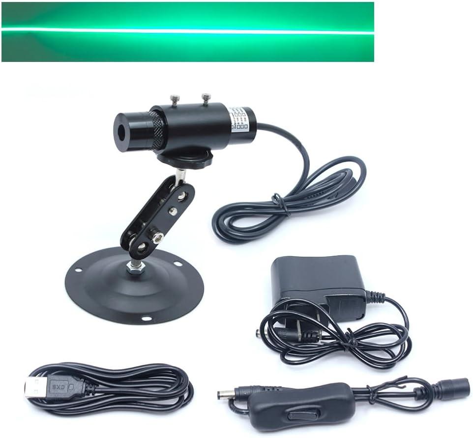 520nm Focusable High Power Green Line Module Line Generator 5V High Power Green Linear Locator for Cutting and Engraving Positioning