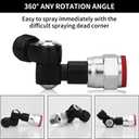 2 Pieces Airless Spray Gun Universal Rotary Joint Multi Angle 7/8 ''F-7/8''M Rotary Joint for Airless Paint Spray Gun Swivel Joint (Gray)