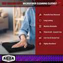 AIDEA Microfiber Cleaning Cloth Black 50PK, Microfiber Towels for Cars, Premium Car Cloths, Dusting Cloth Lint Free Cleaning Rags for SUVs, House, Kitchen, Window, Workshops,12x12"