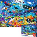 QUOKKA 100 Piece Puzzles for Kids Ages 6-8  Intricately Illustrated Ocean Animals Puzzle for Kids Ages 8-10  Educational Busyland Game Packed with Visual Details for Boys and Girls