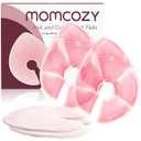 Momcozy Larger Breast Therapy Packs, Hot and Cold Breast Pads with 2 Soft Covers, Breastfeeding Essentials, Postpartum Recovery, 2 Pack, Pink