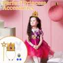 2 x 5PCS Princess Accessories, Princess Crown|Magic Wand|Brooch|Gloves|Earrings for Women