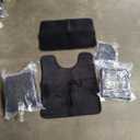 Bathroom Rug Set 5 Piece, Memory Foam Bath Mat Set, Super Absorbent Bath Mats for Bathroom - Non-Slip & Washable Bathroom Rugs - Dry Quickly Bath Rugs, Black Bathroom Rug Set