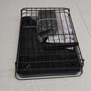 Kitsure Dish Drying Rack for Kitchen Counter, Stainless Steel Sink Organization and Storage Essentials with Cutlery Holder, Home and Appartment Decor, 12''W x 15.5''L, Black