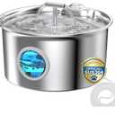 Cat Water Fountain Stainless Steel: 2.6L Cat Fountain for Drinking - Pet Water Fountain for Cats Indoor - Automatic Pet Water Dispenser Bowl - Best Auto Feeding Supplies Gift for Small Dog Large Kitty