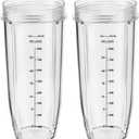 Replacement Part for Nutri Ninja Blender 2-Pack 32oz Replacement Cups Compatible with Nutri Ninja Auto-iQ Series Blenders