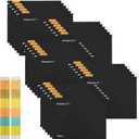 30 Pcs PP Hanging File Folders Letter Size,Black Hanging Folders with Tabs,File Folders for Filing Cabinet Hanging Files for Bulky Files,Medical Charts,Office AMD School Desktop File Storage