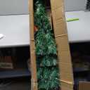 6 ft. Pre-Lit Fiber Optic Artificial PVC Christmas Tree with Metal Stand Holiday
