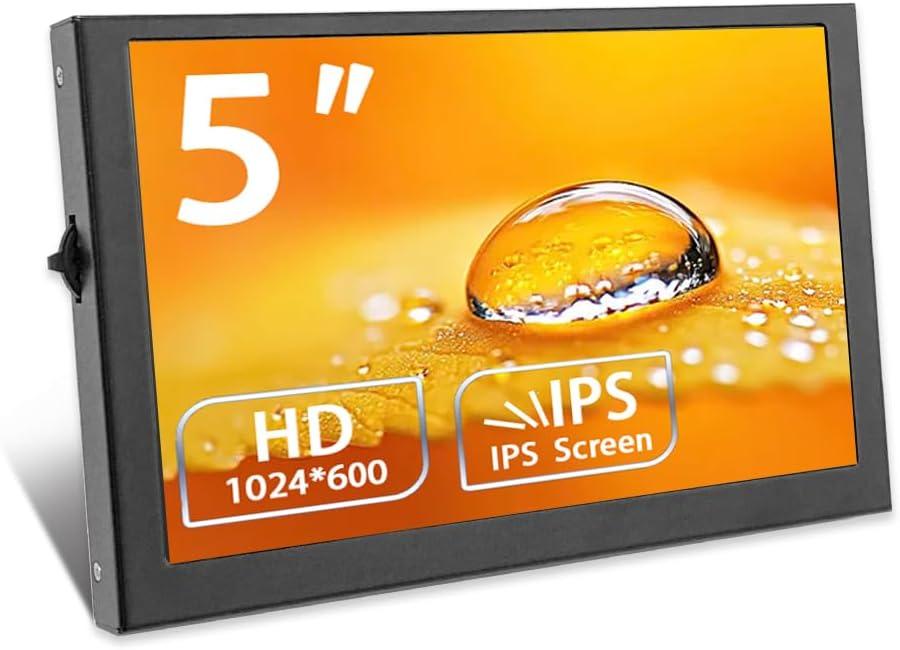 5inch WSVGA 1024 * 600 High Pixel Display 100% SRGB Without Touch Panel HDMI-Compatible Module for Raspberry pi 3/3B/3B+/4/4B Orange pi Banana pi MINI PC