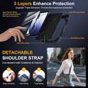 Case for Samsung Galaxy Tab A9 Plus 11 Inch 2023, Ubearkk Rugged Case for Samsung Galaxy A9+ Tablet SM-X210/X216/X218 with Screen Protector 360 Rotating Stand Shoulder Strap Pen Holder, Black