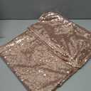 Pufogu 60"x120" Rose Gold Sequin Tablecloth Rectangular Glitter Rose Gold Table Cloths for Birthday Wedding Bridal Baby Shower Party Decorations