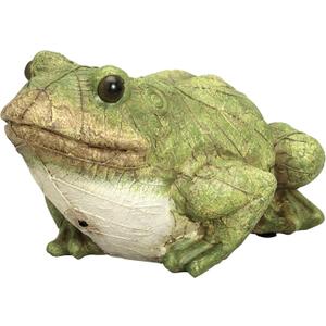 Bits and Pieces - Frog Motion Sensor and Detector Statue - Animal Gardening Gifts - Weather Resistant Garden Decoration Sculpture - 4" x 8"