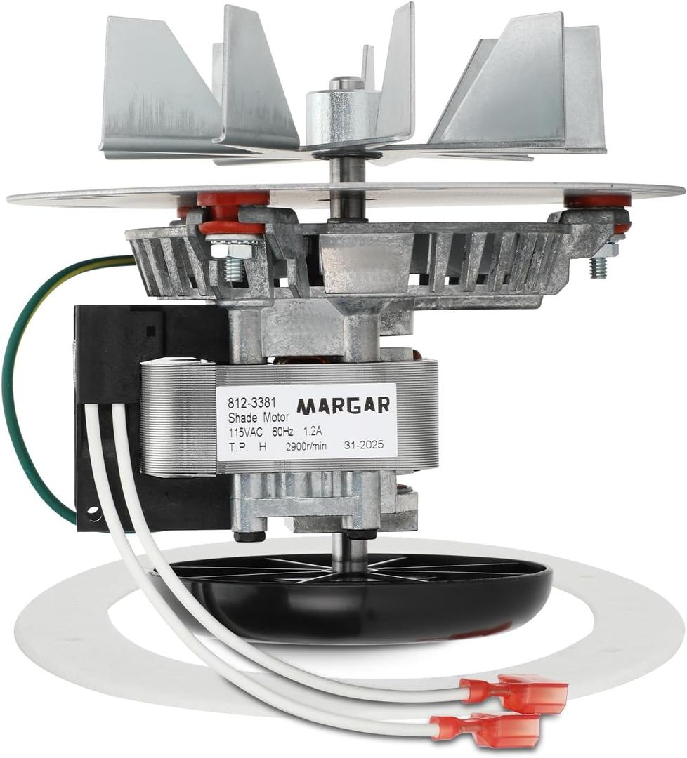 MARGAR Replacement 812-3381 Combustion Blower Motor, Exhaust Blower Fan for Quadra-Fire CB1200 & CB1200i, 812-3381 Exhaust Fans Compatible with Heatilator Eco Choice CAB50, PS50, PS35 Pellet Stoves
