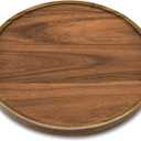 13" Acacia Wood Lazy Susan Organizer Kitchen Turntable for Cabinet Pantry Table Organization