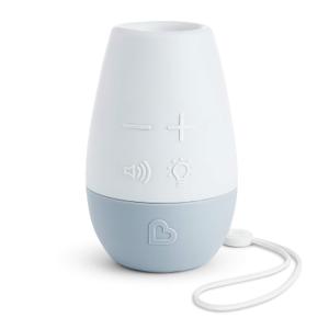 Munchkin Shhh White Noise Sound Machine, Baby Sleep Soother with Night Light, Portable for Travel or Nursery, White/Grey
