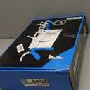 2PM SPORTS Vinal Girls Adjustable Flashing Inline Skates, All Wheels Light Up, Fun Illuminating Skates for Kids Men Adult Women and Boys (Medium - Big Kid (1-4 US), Azure & Blue)