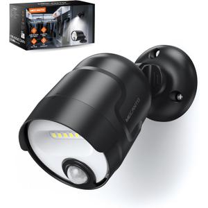 Battery Operated Motion Sensor Light Outdoor, 4000mAh Rechargeable 600 Lumen Battery Powered Spotlight Outdoor Waterproof for Porch, Garage, House(Non-Solar) (Black)