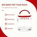 3 x 2-Pack Airtight Food Storage Container Lids, Easy-Open Universal Fit Replacement Covers for Seniors & People with Arthritis, Suitable for DIY Production of Ceramic and Glass Sealed Cans