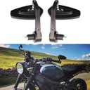 Universal Black Motorcycle Mirrors Bar End Side Mirror Compatible with Honda Scooter Suzuki Yamaha Kawasaki Victory Harley Davidson…