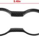 RT-TCZ Carbon Fiber Cup Holder Cover Frame Trim Interior Accessories Compatible with Ford Mustang 2015-2023