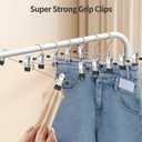 IEOKE Pants Hangers with Clips: 12Pack Skirt Hangers for Women Metal Adjustable Trouser Hangers for Jeans Shorts Dress - Black