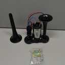 Upgraded 12V 600DB Air Horn Dual Trumpets, Super Loud Truck Train Horns Kit with Air Compressor for Any 12V SUV Motorcycle Trucks Pickup Lorries Trains Cars Boats (Large, Black)