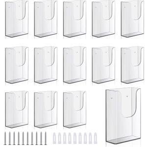 Blulu 20 Pcs Acrylic Brochure Holder Wall Mount, 4 x 6 Inches Clear Flyer Holder Rack, Plastic Pamphlet Stand with Nails for Magazine, Booklet, Card, Bookmark Display, Home Office and Church Supplies Blulu 20 Pcs Acrylic Brochure Holder Wall Mount, 4 x 6 Inches Clear Flyer Holder Rack, Plastic Pamphlet Stand with Nails for Magazine, Booklet, Card, Bookmark Display, Home Office and Church Supplies