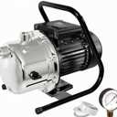 LANCHEZ 1.6 HP Portable Shallow Well Pump, 1162 GPH Stainless Steel Sprinkler Pump, 115V Water Transfer for Garden Draining and Lawn Irrigation