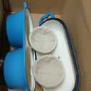 Mini Double Dutch Oven For Sourdough Bread Baking, 2.2QT Enameled Cast Iron
Dual Round Bread Loaf Pan with Lid, Non Stick 550°F Oven Safe Bread Pot For Homemade Bread, Meatloaf, Cake - Blue