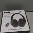 WallarGe Wireless Bluetooth Headphones for TV Watching, Comfortable for Seniors with Bluetooth 5.3, Easy Setup Headphones with USB Transmitter, 25 Hours Play and No Audio Delay