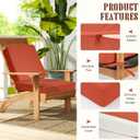 Outdoor Deep Seat Cushion Set, 24 x 24 Inch Waterproof and Fade Resistant Patio Furniture Cushion Backrest with Ties for Patio Garden Yard and Balcony (Spice-2Pcs, 24x24Inch)