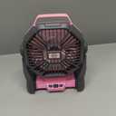 20000mAh Portable Battery Powered Camping Fan - with LED Light, Quiet Battery Operated, Camping Gear for Travel, Tent, Beach, Car or Hurricane Power Outages, Pink