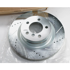 Disc Brake Rotor Set-Front Drilled, Slotted and Zinc Plated Brake Rotor Pair Front Driver Side