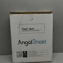 White Round Toilet Seat Natural Wood Toilet Seat with Zinc Alloy Hinges, Easy to Install also Easy to Clean, Scratch Resistant Toilet Seat by Angol Shiold (Round, White)