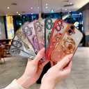 for iPhone 16 Case, Glitter Clear Cute Paw Love Heart, Compatible with MagSafe, Strong Magnetic Full Camera Lens Protection Cover, Soft Slim Bling Phone Case 6.1" - Pink