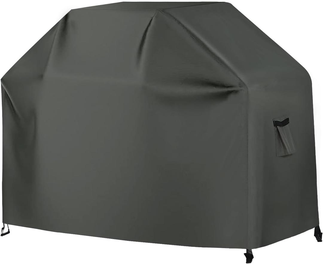 ABCCANOPY Grill Cover Gas Barbecue Oven Cover Outdoor Waterproof and Dustproof Weatherproof Uv Resistance Tear Proof Bottom Buckle Fixation Heavy Outdoor Covers Outdoor Grill Cover 58x24x48 Grey