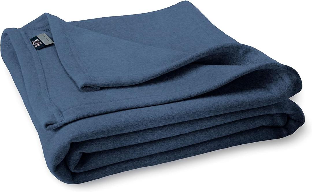 MV Sport Lightweight Sweatshirt Blanket Throw  Warm & Cozy, Breathable Oversized Fleece Knit, Couch, Bed, Travel, Cold Nights, and Outdoors  Soft Light Weight Blanket 54" x 84" Royal Heather