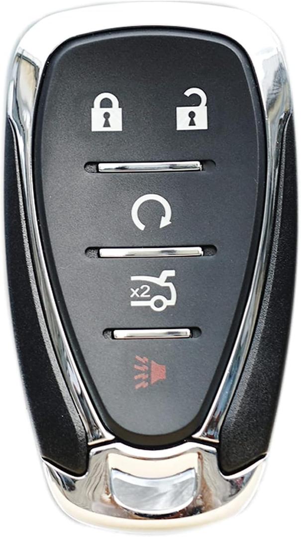 Replacement Car Key Fob Smart Proximity Keyless Entry Remote Control Compatible for Chevy Camaro Cruze Malibu 2016 2017 2018 2019 2020 2021 433MHz ID46 Chip 5 Button FCCID: HYQ4EA 13529662