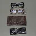 1/2/4/5 Pack Computer Reading Glasses Blue Light Blocking Readers Spring Hinge for Women Men (Square 2 Pack (Black+wine Brown))