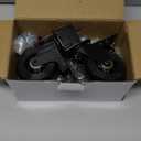 Side Mount Plate Caster Wheels - Thickened L-Shaped Mounting Heavy Duty 1200 LBSSet of 4 with Brake360 SwivelLockingCastor Wheels for FurnitureCartsCabinetTable(Black, 3 inchs)