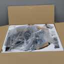 LEDIARY 20 inch Fandelier Caged Ceiling Fan with Light, Bladeless Ceiling Fan with Remote, Farmhouse Fan Lights Ceiling Fixtures for Kitchen, Bedroom, Outdoor(6 Speed, Timing)-Black