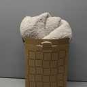 Bedsure Ivory Knit Throw Blanket for Couch, Bedding Sofa - Super Soft, Cozy, Fuzzy, Fluffy Blanket Dupes, Gentlesoft, Breathable Warm Gift for Women, Winter Decor, Beige, 50x60 Inches